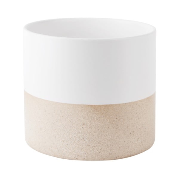 Biała ceramiczna doniczka PT LIVING, 15x18 cm