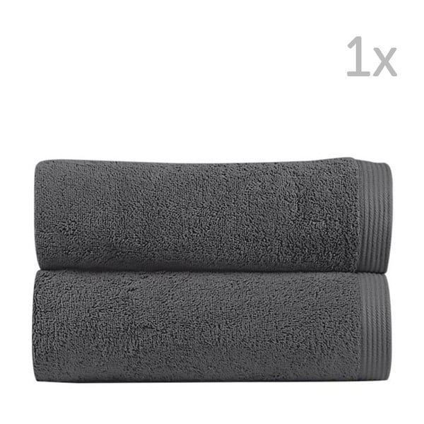 Ciemnoszary ręcznik kąpielowy Sorema New Plus, 50 x 100 cm