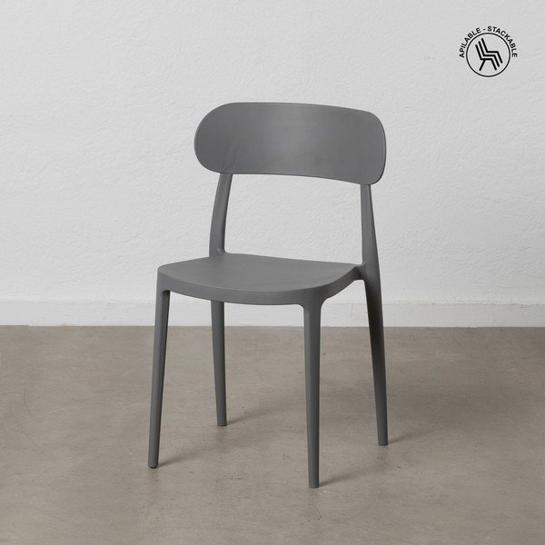 Szare plastikowe krzesła zestaw 2 szt. – Ixia-image-1