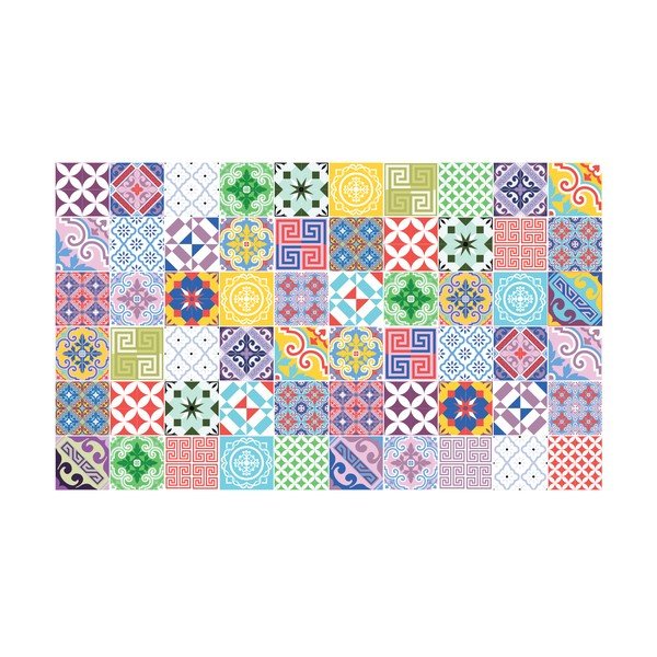 Zestaw 60 samoprzylepnych naklejek dziecięcych Ambiance Vintage Artistic Tiles, 10x10 cm-image-2