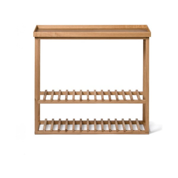 Regał na buty z półką z drewna dębowego Wireworks Hello Storage-image-2