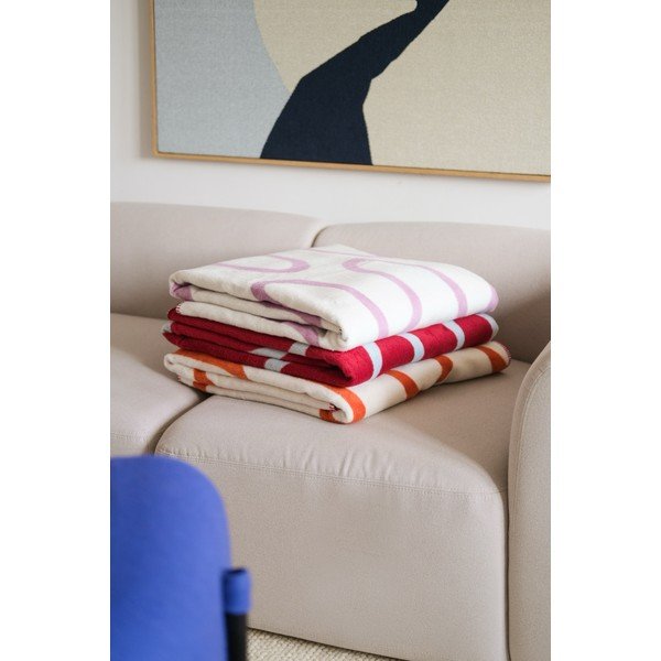 Czerwony koc 150x200 cm Swirl – noo.ma-image-4