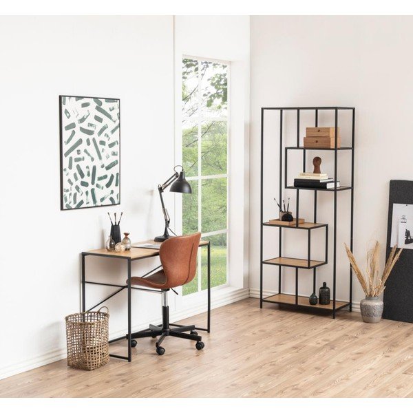 Biurko z blatem z dekorem dębu dzikiego Actona Seaford-image-1