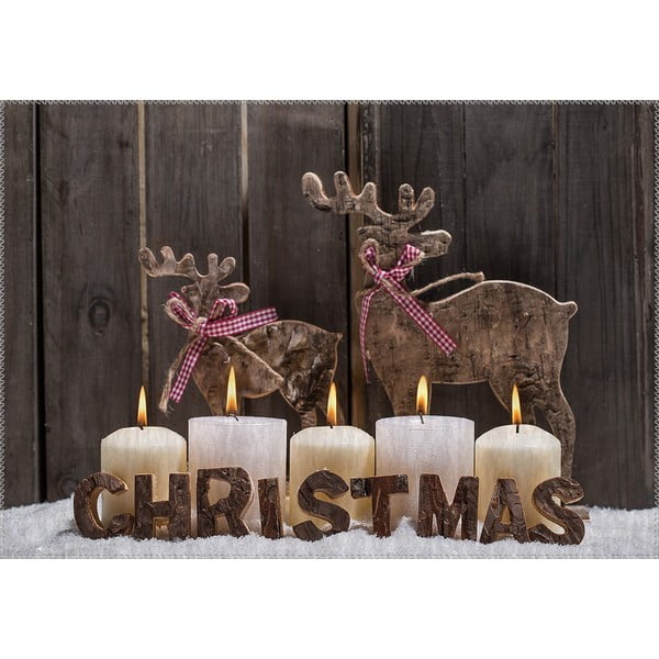 Dywan Vitaus Christmas Period Candles With Sign, 50x80 cm