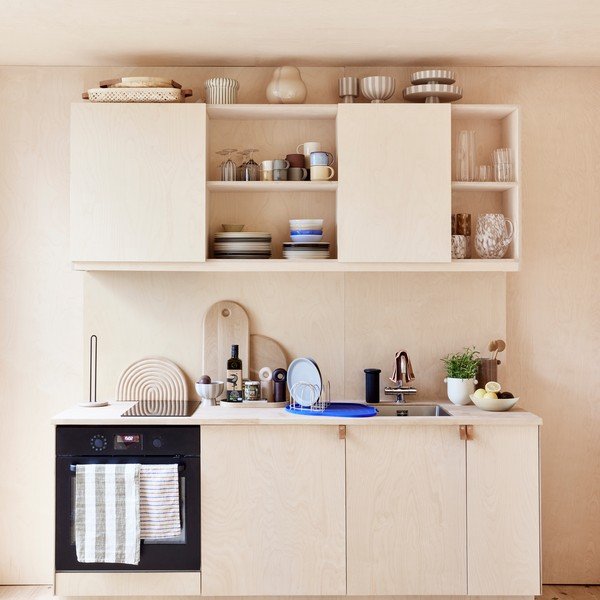 Beżowy marmurowy stojak na ręczniki papierowe ø 14 cm Savi – OYOY Living Design-image-1