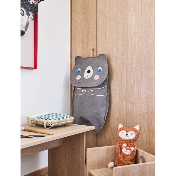 Brązowy tekstylny organizer wiszący Darling Bear – OYOY Mini-image-1