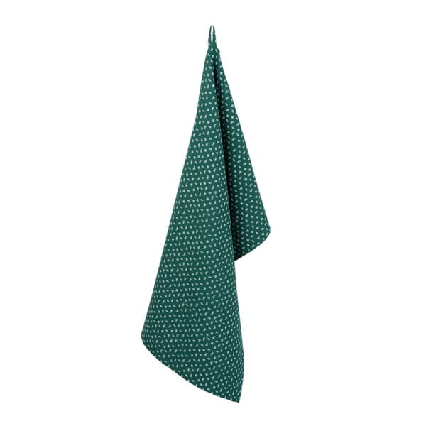 Zielona ścierka kuchenna z bawełny Clayre & Eef Retro, 50x85 cm