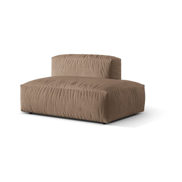 Jasnobrązowy aksamitny moduł sofy (prawostronny) Martina – Micadoni -image-1