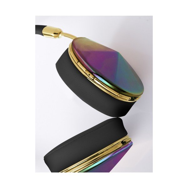 Czarne słuchawki z odpinanym kablem i tęczowymi detalami Frends Taylor Wireless-image-2