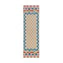 Chodnik z mieszanki wełny 80x300 cm Checkered Border – Flair Rugs