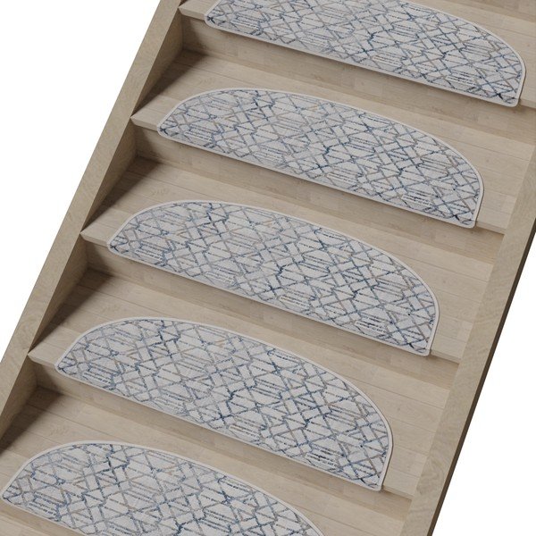Szare dywaniki na schody zestaw 16 szt. 20x65 cm Cottage Warmth – Vitaus-image-1