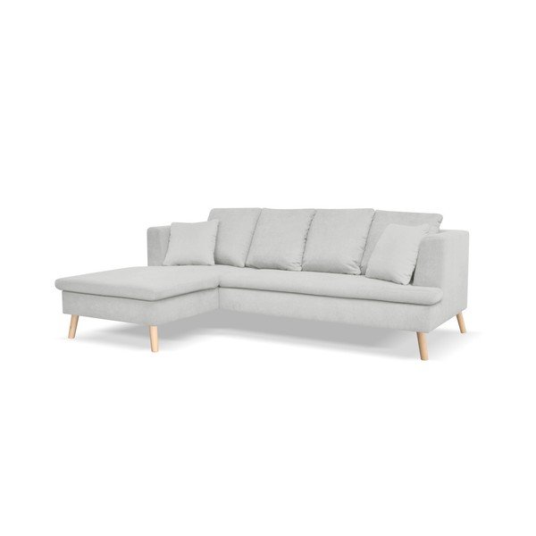 Jasnoszary 4-osobowy narożnik prawostronny Cosmopolitan design Newport-image-1