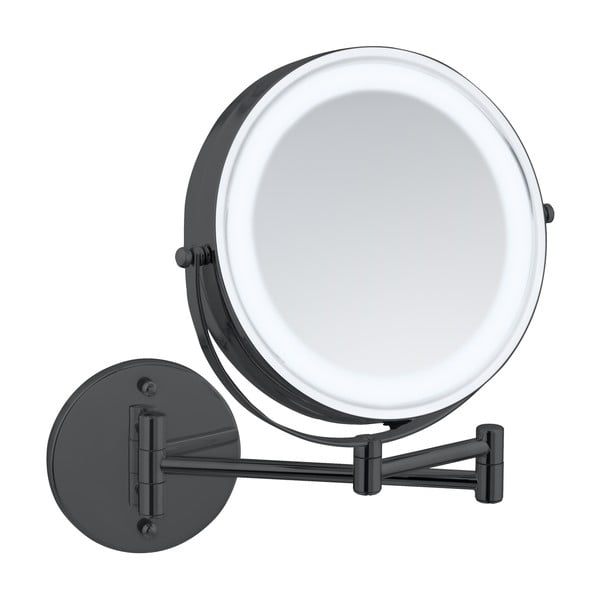 Lustro kosmetyczne z oświetleniem/powiększające (powiększenie 5x) ø 25,5 cm Lumi – Wenko-image-1