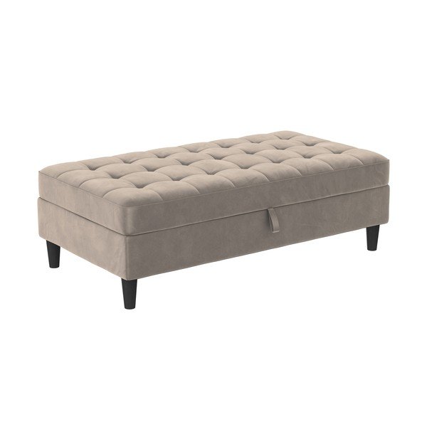 Szary aksamitny podnóżek Presley – Støraa-image-2