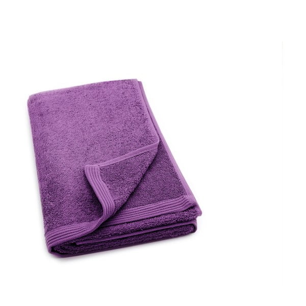 Fioletowy ręcznik kąpielowy Jalouse Maison Drap De Bain Violet, 100x150 cm