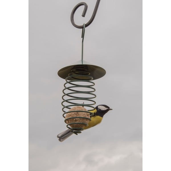 Ciemnozielony metalowy karmnik z daszkiem Esschert Design, ⌀ 10,8 cm-image-1