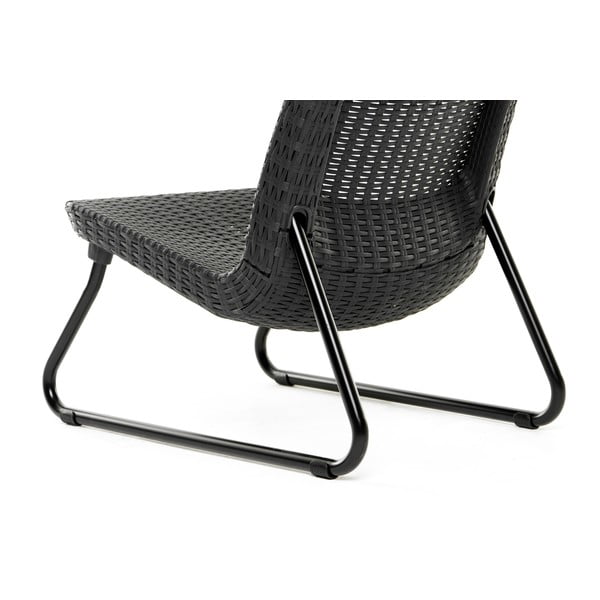 Ciemnoszary zestaw mebli ogrodowych z imitacji rattanu dla 2 osób Rio – Keter-image-2