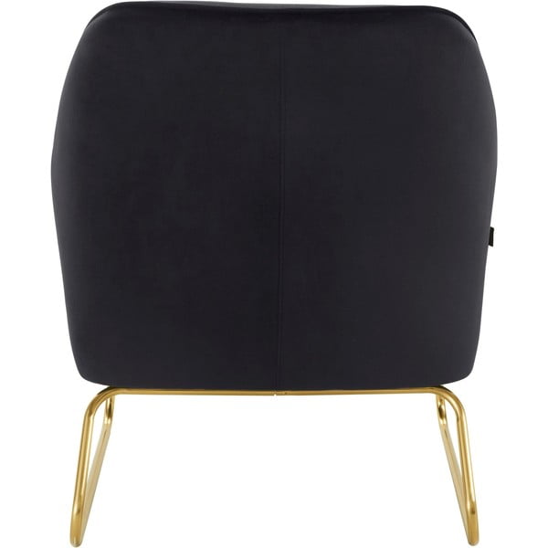 Czarny aksamitny fotel Joshua – Støraa-image-2