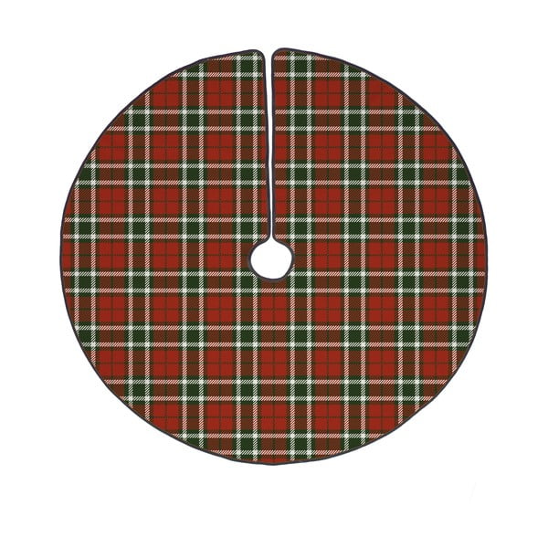 Czerwony bawełniany okrągły dywan pod choinkę odpowiedni do prania ø 133 cm Classic and Checkered – Butter Kings