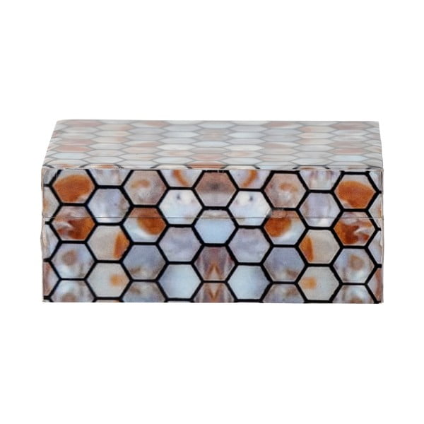 Pojemnik dekoracyjny z żywicy polimerowej 13x10x5 cm Domino – Bloomingville