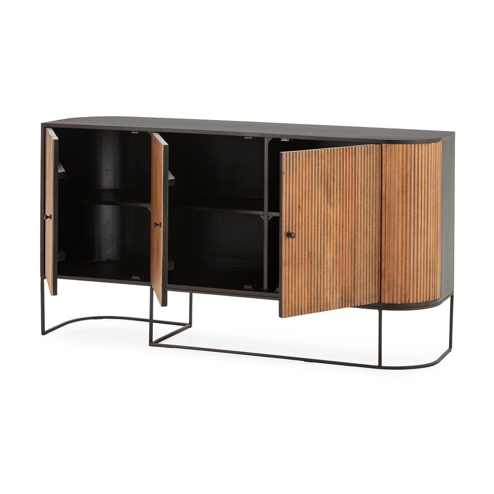 Komoda z litego drewna mango w naturalnym kolorze 165x90x40 cm Curve – MOME (zdjęcie 7)
