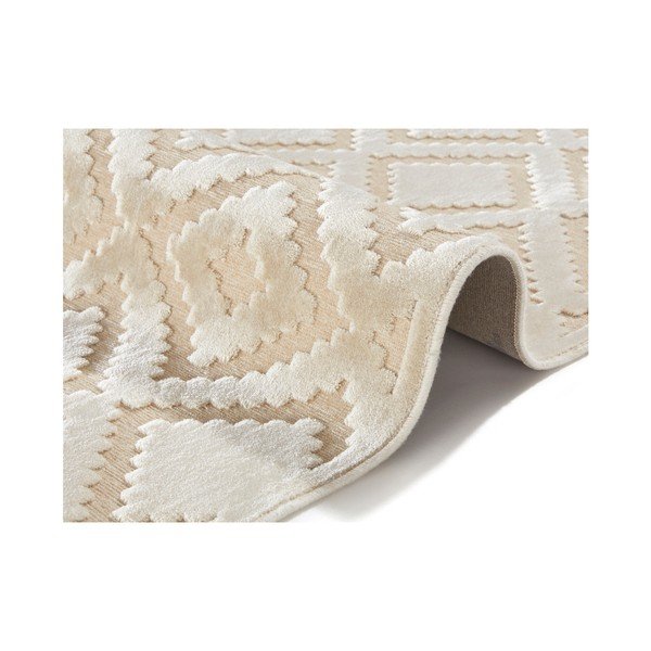 Kremowy dywan z wiskozy Mint Rugs Iris, 120x170 cm-image-1