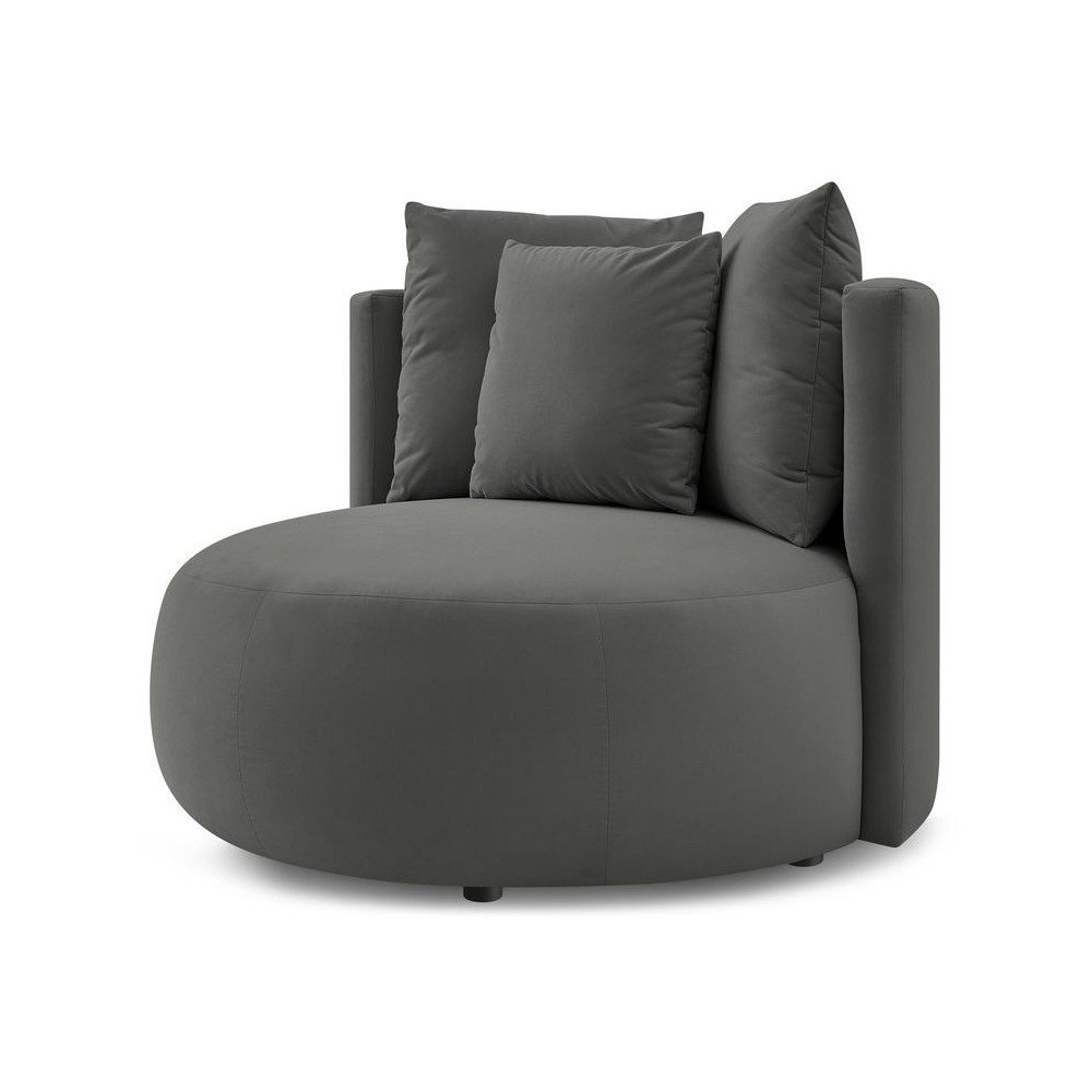 Jasnoszary aksamitny fotel Cesar – Bobochic Paris