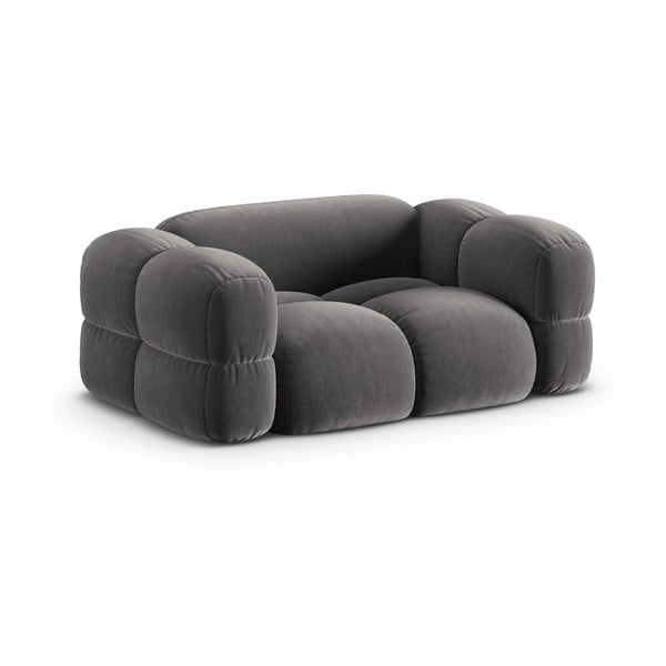 Szara aksamitna sofa 180 cm Loretto – Cosmopolitan Design-image-2