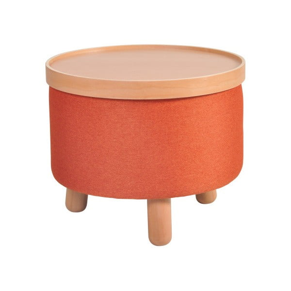 Pomarańczowy stołek ze zdejmowanym blatem Garageeight Molde, ⌀ 50 cm