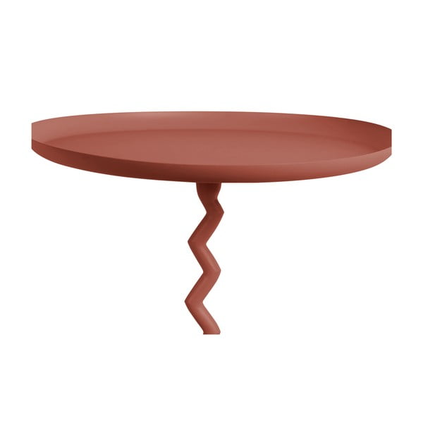 Metalowy okrągły stolik ø 40 cm Zig Zag – Leitmotiv-image-1