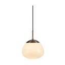 Biała/w kolorze mosiądzu szklana lampa wisząca ø 25 cm Rise – Markslöjd