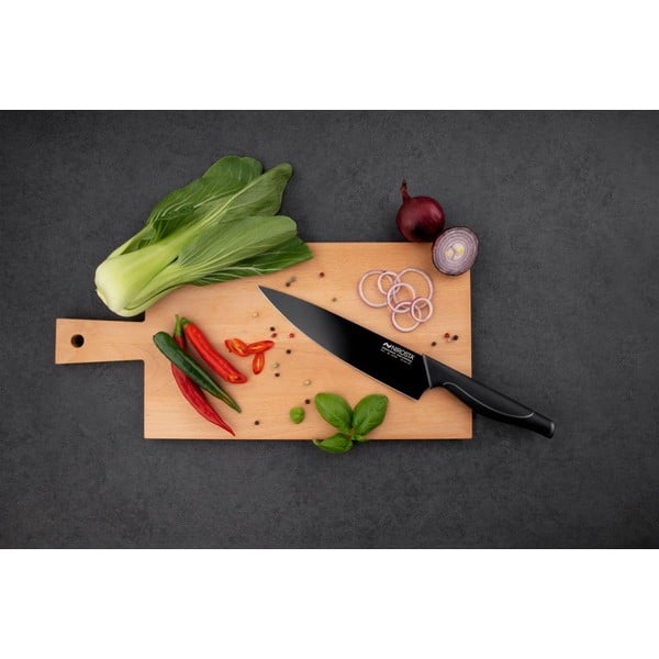 Czarny nierdzewny nóż szefa kuchni Nirosta Wave-image-2