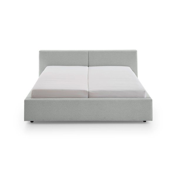 Szare tapicerowane łóżko dwuosobowe bez stelaża 160x200 cm Cube – Meise Möbel-image-4
