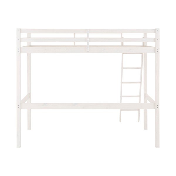 Białe wyższe łóżko z drewna sosnowego Støraa Alpi2-image-3