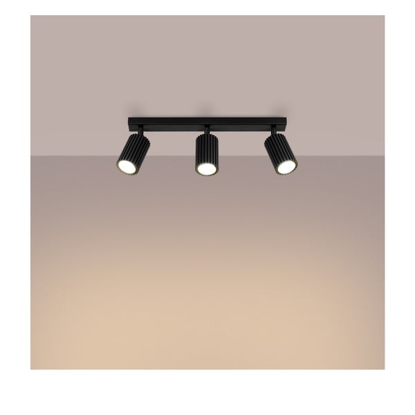 Czarna lampa punktowa 6,5x45 cm Gleam – Sollux-image-3