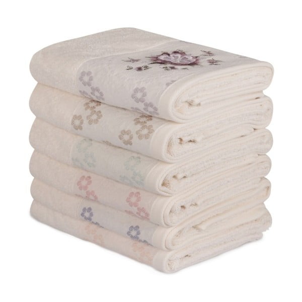 Zestaw 6 ręczników bawełnianych Daireli Ruhno, 50x90 cm