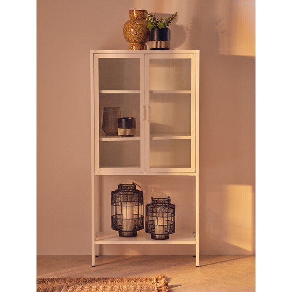 Biała stalowa witryna 75x150x35 cm Acier – Premier Housewares-image-4