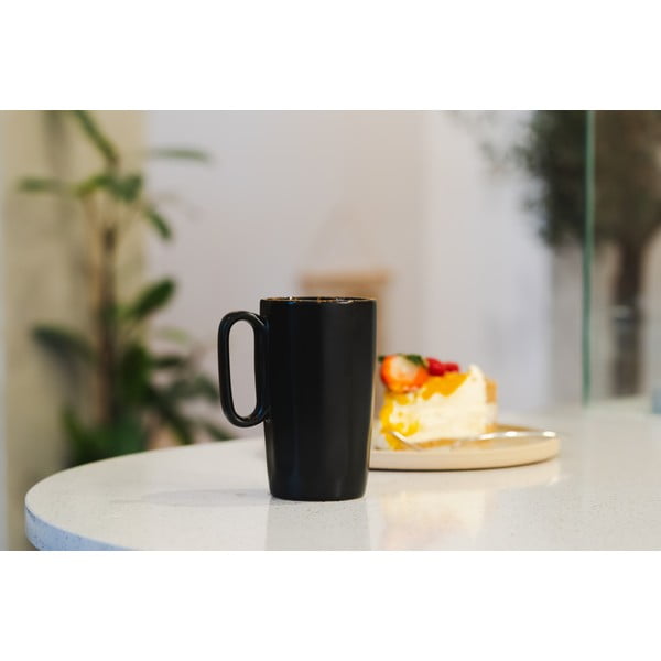 Czarne kamionkowe kubki zestaw 2 szt. 330 ml Fuori – Vialli Design-image-4