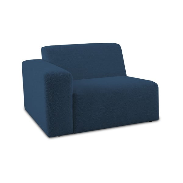 Ciemnoniebieski moduł sofy z materiału bouclé (lewostronny) Roxy – Scandic-image-1