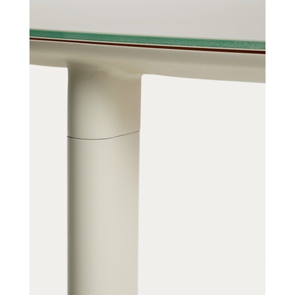 Okrągły stół ogrodowy ze szklanym blatem ø 120 cm Erice – Kave Home-image-3