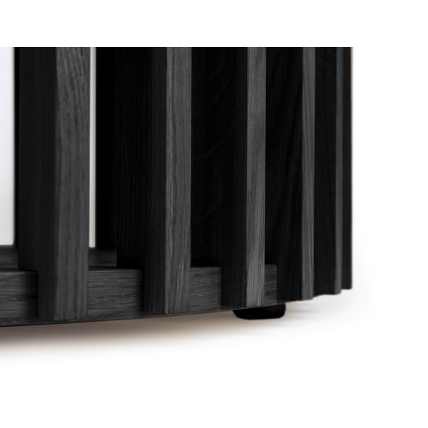 Czarny stolik z drewna dębowego Woodman Drum, ø 83 cm-image-1