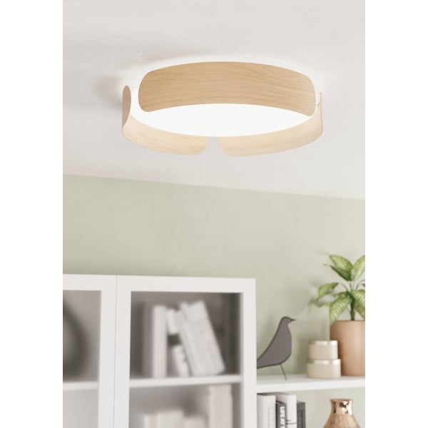 Lampa sufitowa w biało-naturalnym kolorze LED VALCASOTTO – EGLO-image-1