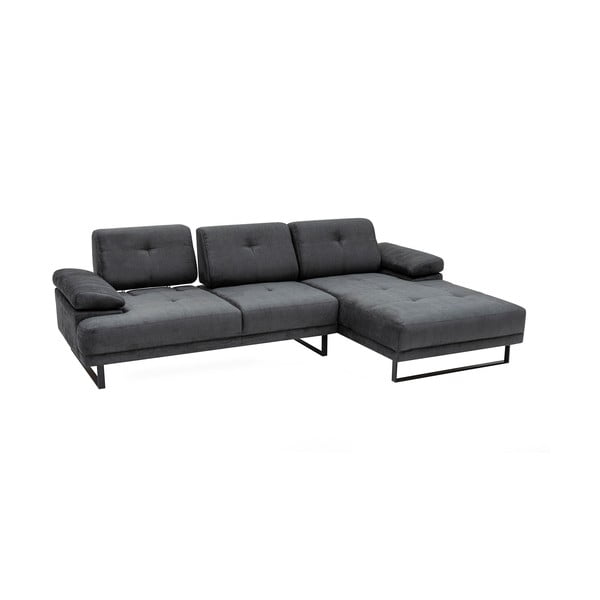 Ciemnoszara sofa narożna Artie Mustang, narożnik prawy-image-3