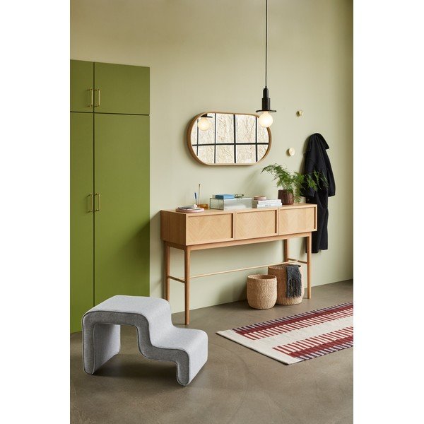 Konsola w dekorze dębu 38x150 cm Herringbone – Hübsch-image-1