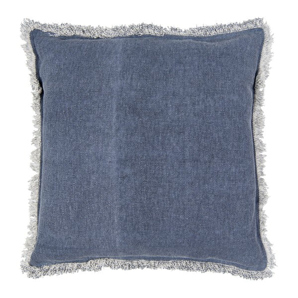 Granatowa poduszka bawełniana Clayre & Eef Mismo, 45x45 cm