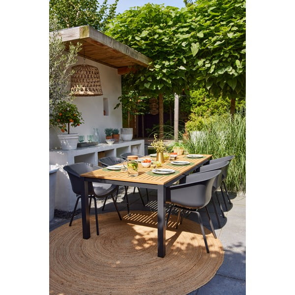 Ciemnoszare plastikowe krzesła ogrodowe zestaw 2 szt. Jill Rondo – Hartman-image-4