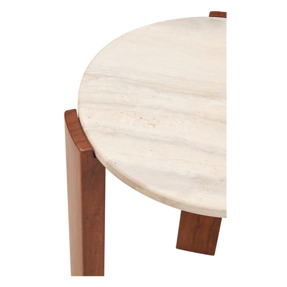 Okrągły stolik z marmurowym blatem ø 46 cm Palermo – Premier Housewares (zdjęcie 3)