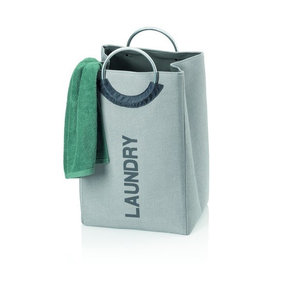 Szary materiałowy kosz na bieliznę Kela Palma-image-1