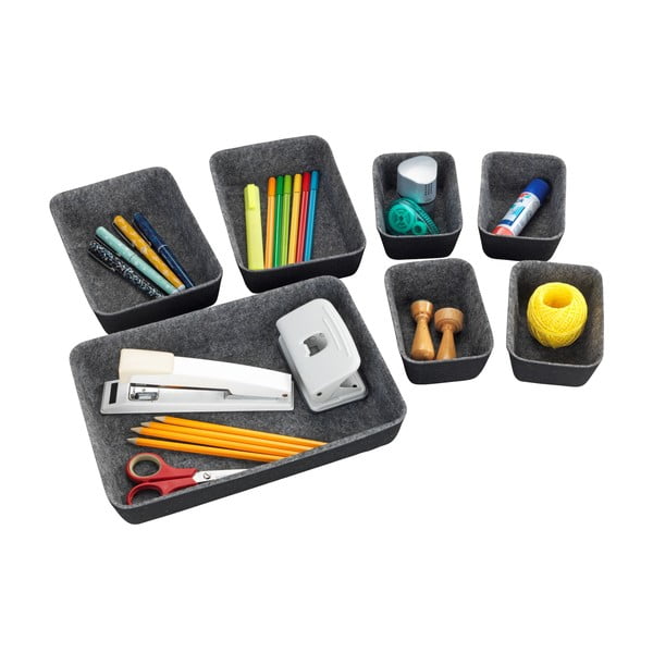 Komplet 7 szarych organizerów Wenko-image-4