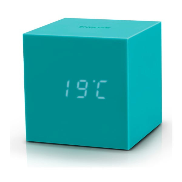 Turkusowy budzik LED Gingko Gravitry Cube-image-3